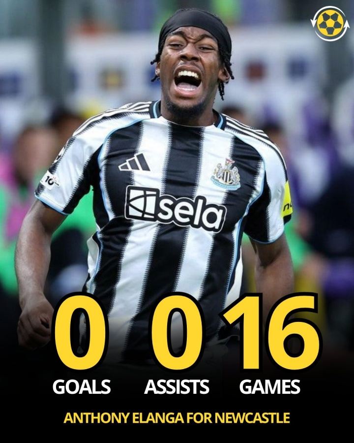 还有高手？伊兰加今夏近7000万欧加盟纽卡 16场0球0助仅1造点