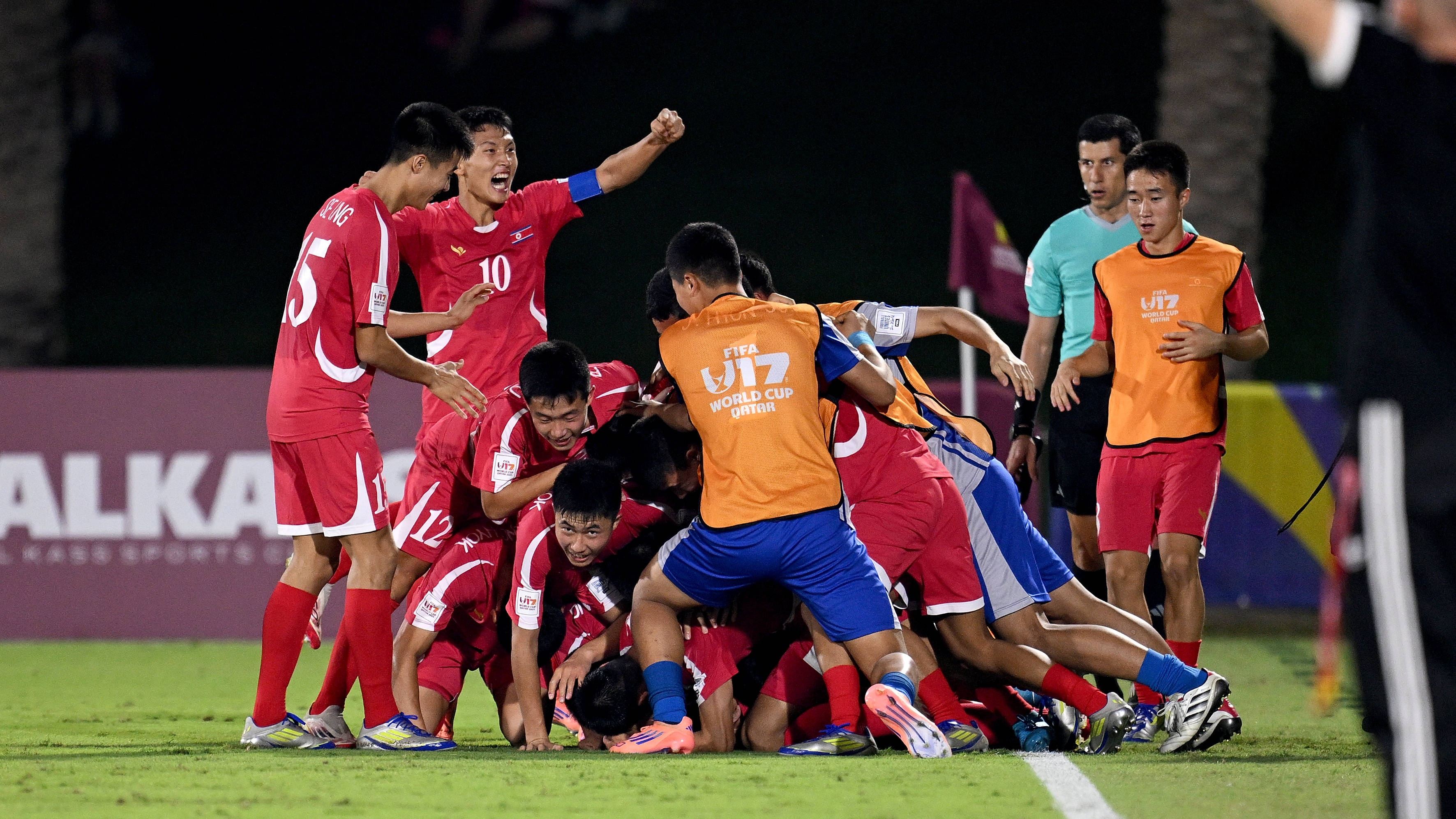 力压德国、哥伦比亚朝鲜U17世界杯2轮轰6球 4分暂居小组第1！