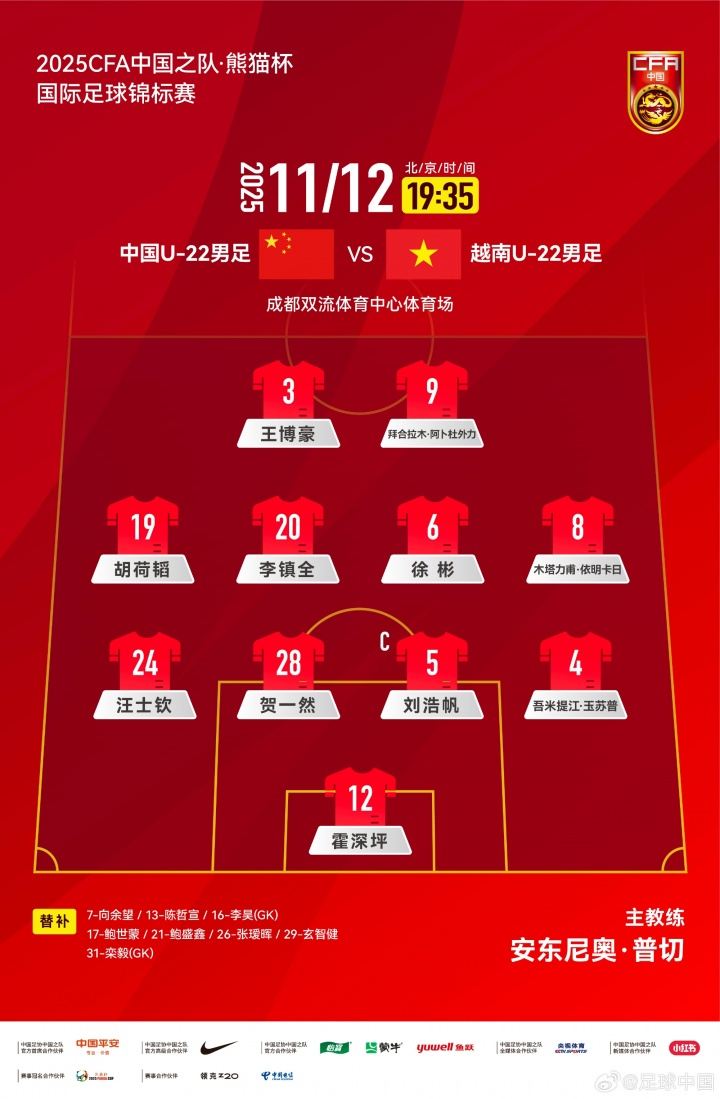 核心缺阵！王钰栋 蒯纪闻 彭啸等多人缺席，国足U22替补席仅有8人