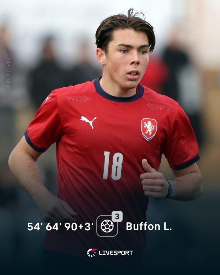 虎父无犬子！布冯儿子路易斯代表捷克U19出战，上演帽子戏法