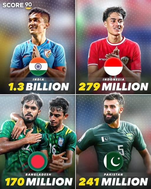 38亿人也搞不好足球！TA：人口前10大国中，至少7个无缘世界杯