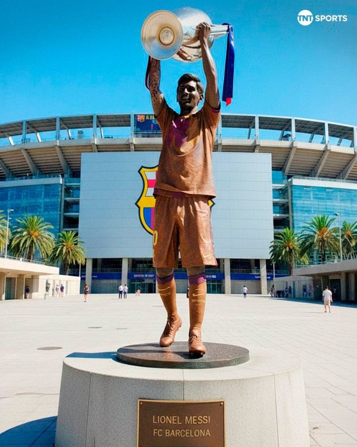 会是什么样？拉波尔塔称讨论立梅西雕像，TNT体育晒图畅想