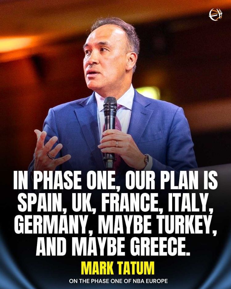 记者：NBA副总裁谈及欧洲联赛项目，提到了米兰皇马巴萨曼城巴黎