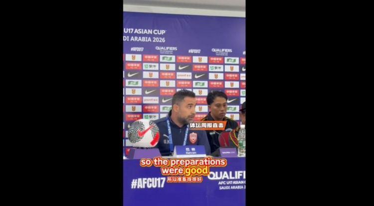 巴林国少主帅：目标是为国家队输送球员，很荣幸与中国队交手