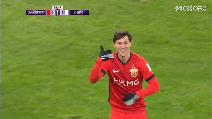 一支穿云箭！维塔尔内切弧顶轰出世界波！海港1-1扳平首尔