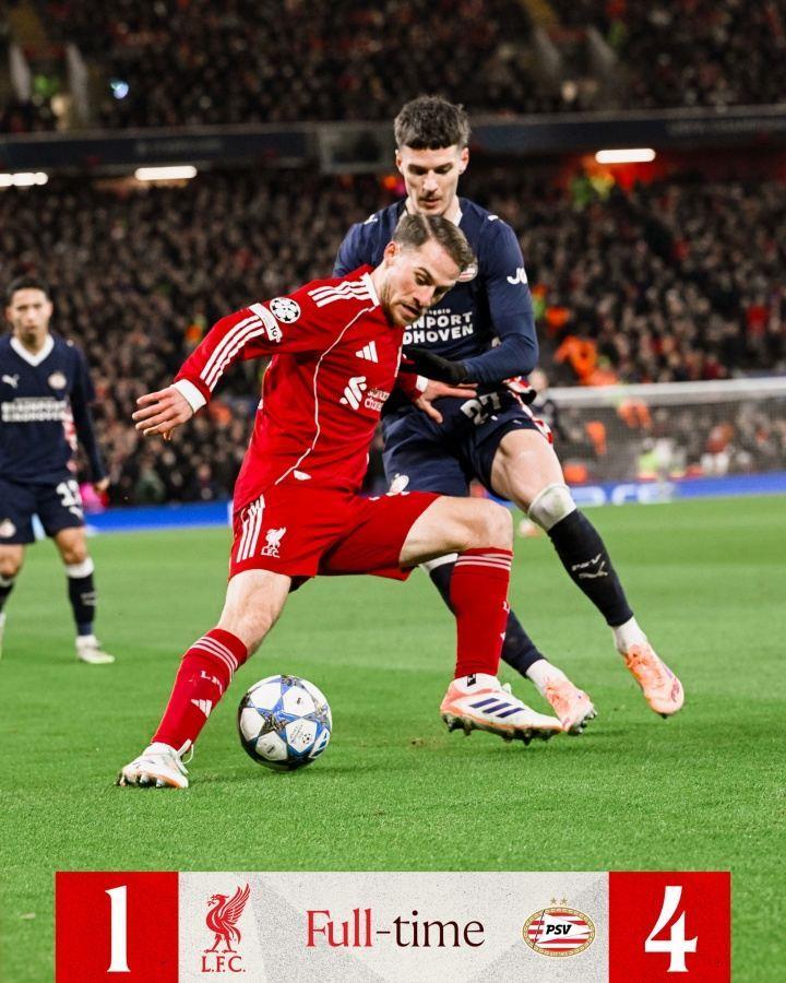 强弱不详…利物浦欧冠连克马竞皇马 大胜法鹰，但不敌荷甲土超榜1