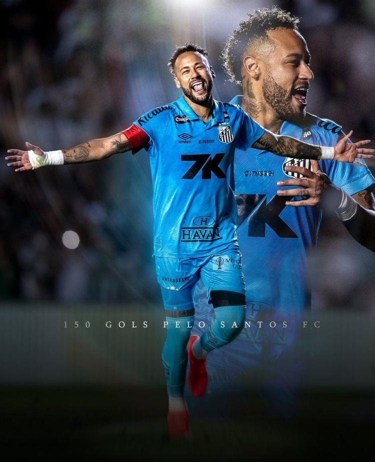 戴帽！内马尔攻入150粒进球，位居桑托斯队史射手榜第11位