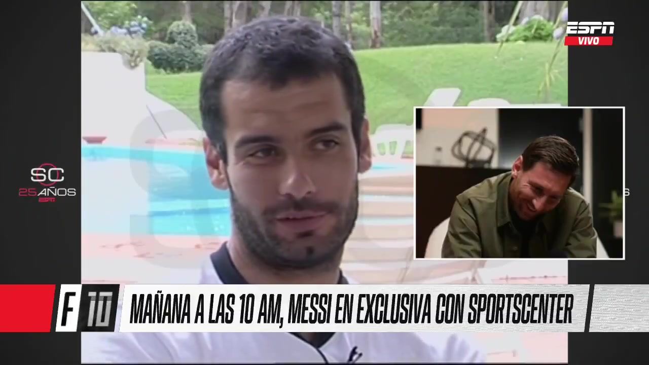 乐开怀！梅西看昔日有头发的瓜帅称赞自己，笑容停不下来