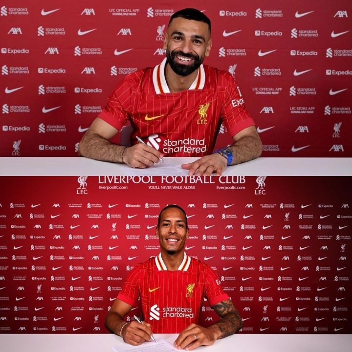 得服老33岁萨拉赫34岁范戴克顶薪续约，一人坐板凳一人失误多