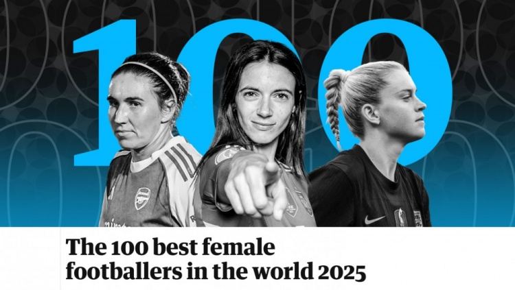 卫报评2025女足百大球星：邦马蒂、卡尔登泰、鲁索前三