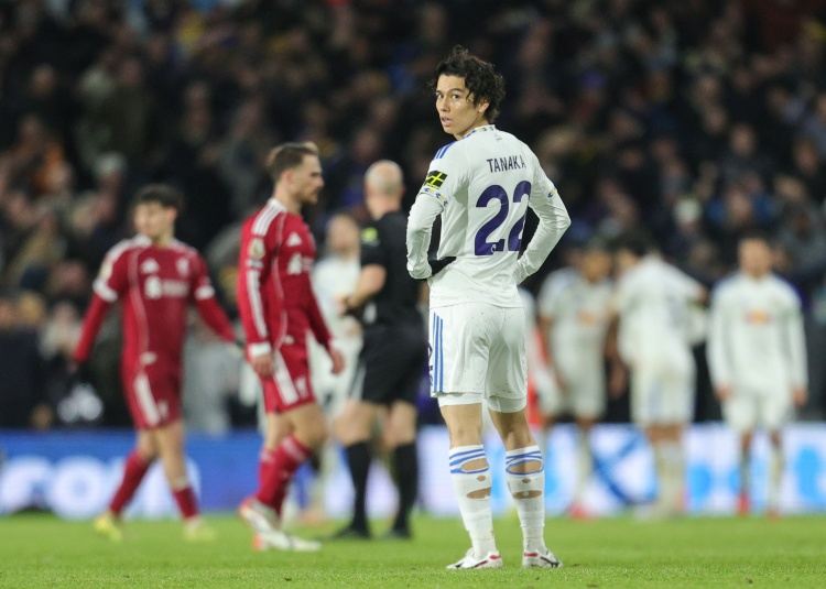 打的就是精锐田中碧对切尔西进世界波 本轮对利物浦进绝平球