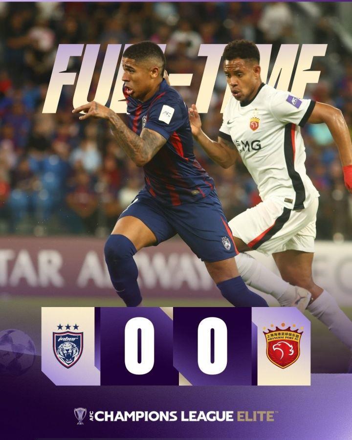 真系统局2019年亚特兰大47脚射门0球，今日柔佛对海港48脚0球