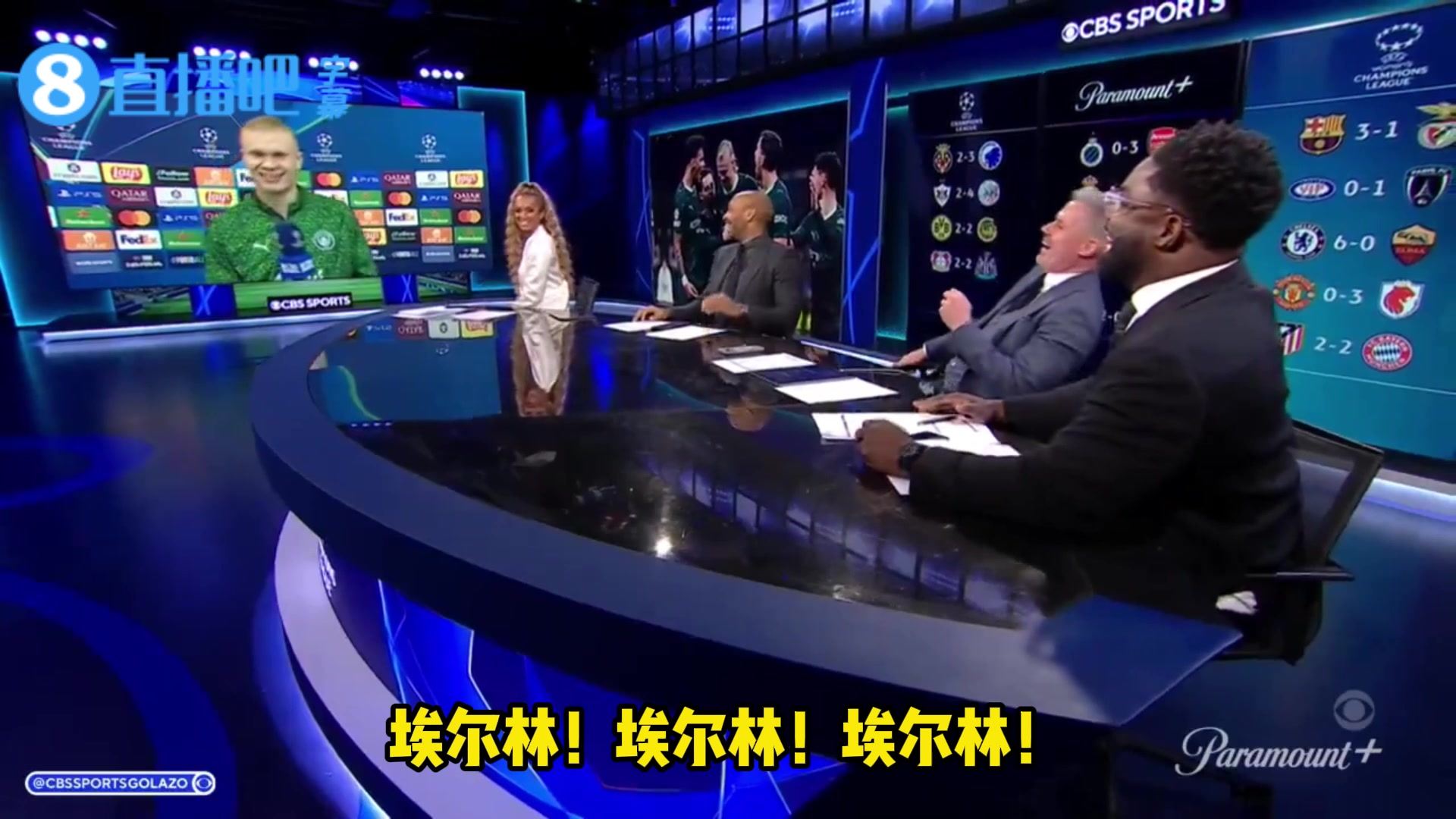 哈兰德：看到卡拉格在演播室我就紧张，他现在有点口无遮拦