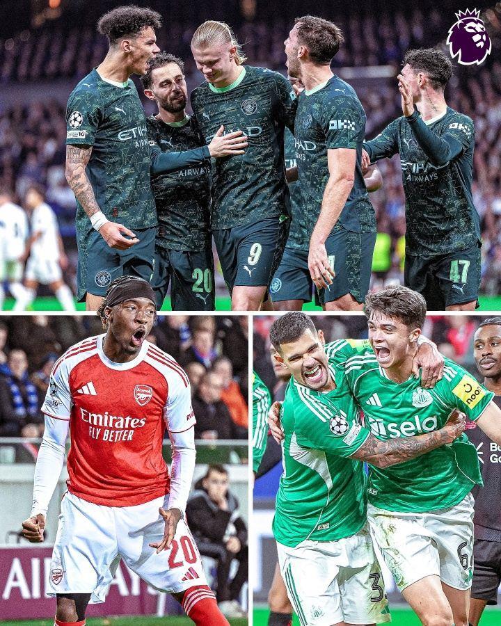 英超6队欧冠排名：9-13名军刺鹊车4队扎堆，阿森纳全胜第1曼城第4