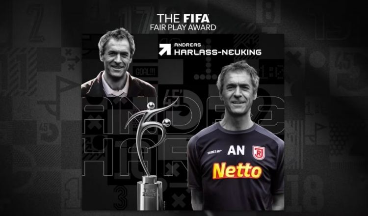 对患病球迷进行急救，官方：雷根斯堡队医纽金荣膺FIFA公平竞赛奖