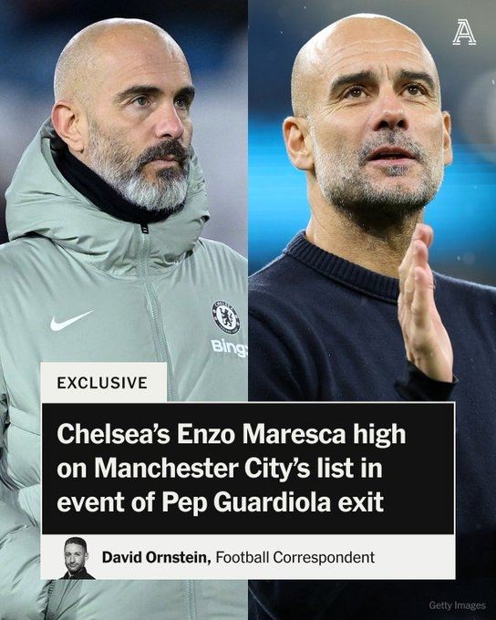 DO独家：若瓜迪奥拉明夏离任，马雷斯卡是接任曼城主帅热门候选