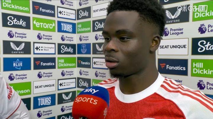 萨卡：本该更早终结悬念  我们有主动权不关心曼城