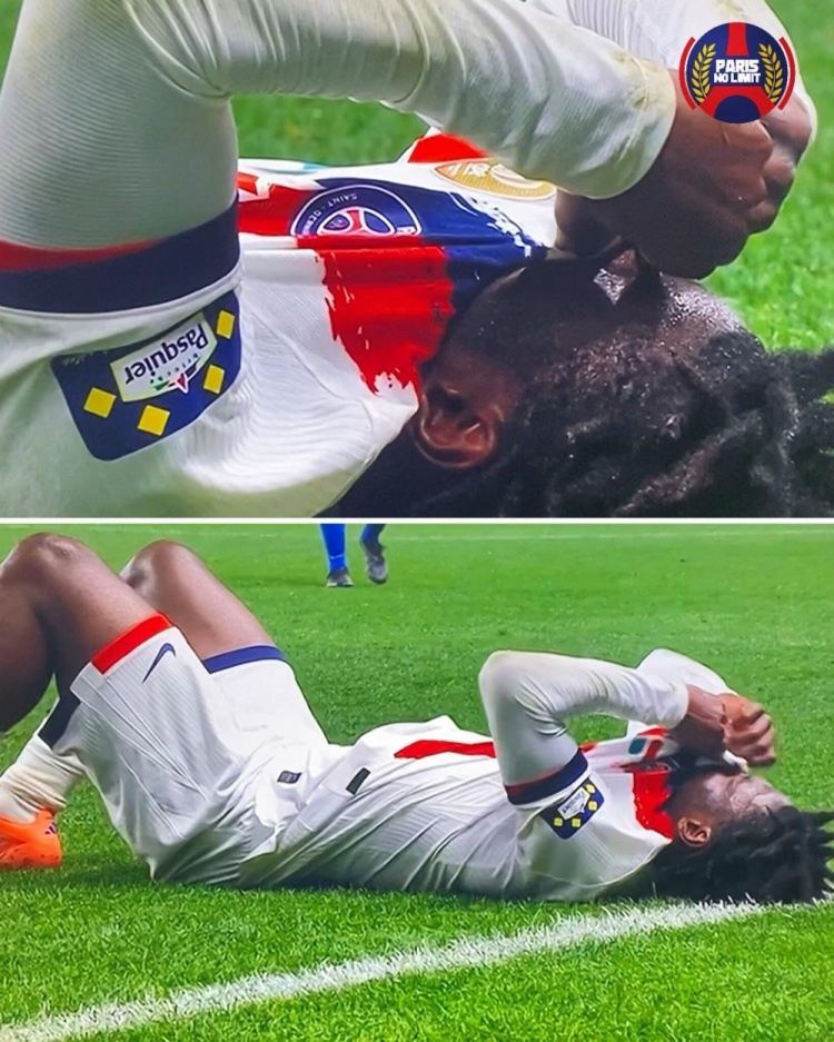 巴黎16岁小将首次代表一线队出战，开场不到半小时因伤离场