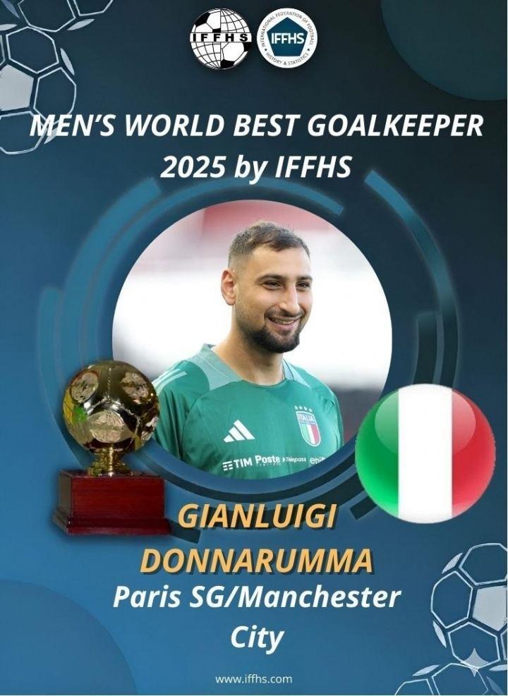 IFFHS年度最佳门将：多纳鲁马当选，裤袜第2 诺伊尔第4 大马丁第7