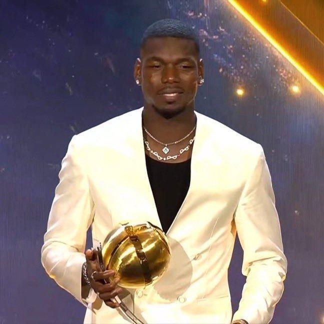 今年已出战30分钟官方：博格巴获得2025环足奖最佳复出奖