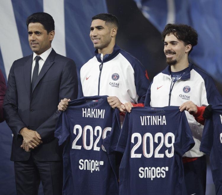 法媒：阿什拉夫和维蒂尼亚收入超1500万欧，含固定年薪和浮动奖金