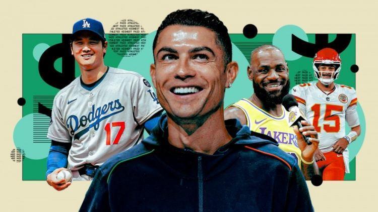 2025收入最高运动员：C罗2.6亿刀居首，梅西1.3亿第3，本泽马第6