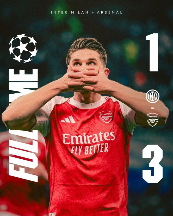 唯一！欧足联官网：阿森纳是唯一直通16强队伍 黄潜等2队确定出局