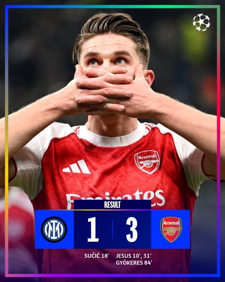 预定8战全胜？阿森纳欧冠7战7胜力克拜仁国米，末轮首尾大战打倒1