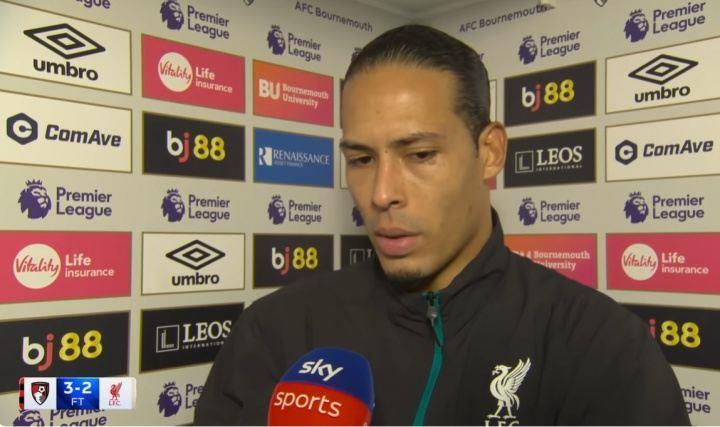 范戴克称失误因风向太刁钻，斯洛特声援：能看出风的影响有多大