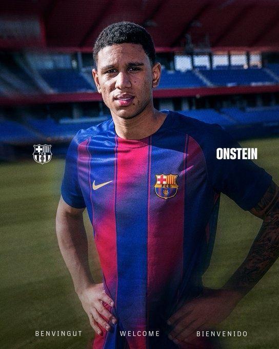 巴萨官方：亨克16岁左脚中卫奥恩斯坦加盟B队，签约至2028年