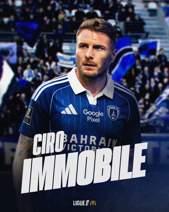 老将闯荡法甲！官方：巴黎FC签下35岁意大利前锋因莫比莱