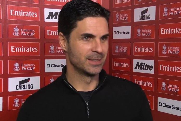 阿尔特塔：一些球员需要上场时间，这样的比赛能让他们积累经验