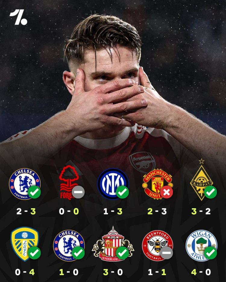 阿森纳近10场比赛战绩7胜2平1负，唯一失利是对阵曼联