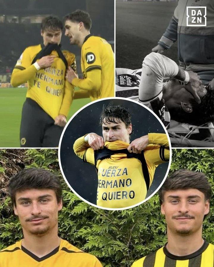 孪生兄弟遭遇重伤！狼队中场对阿森纳破门后：加油兄弟，我爱你