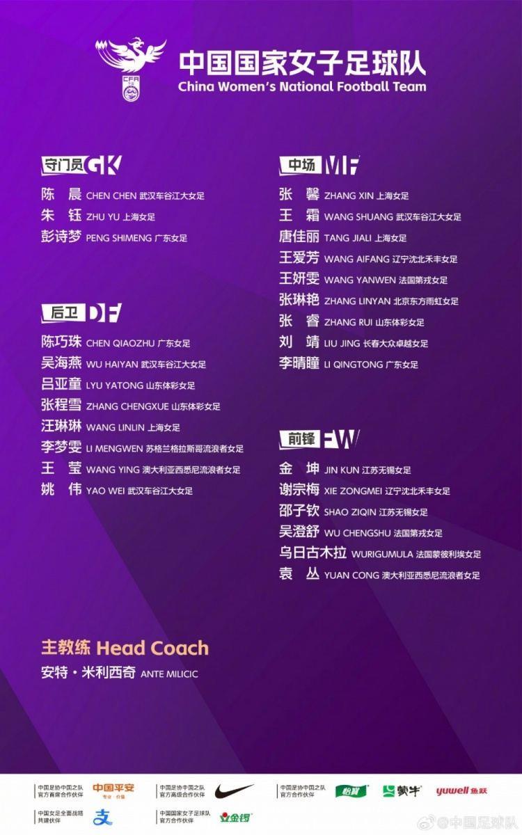 新华社分析女足主力框架：老将吴海燕带领后防，张琳艳边路爆点