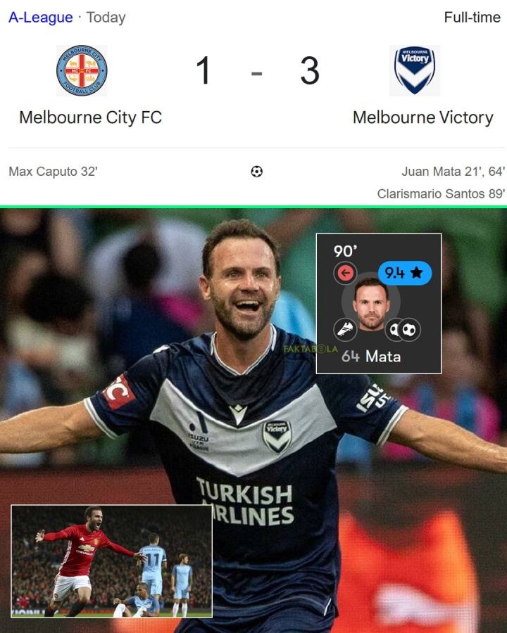 他还在踢！37岁马塔澳超墨尔本德比2射1传，不停球40米超远吊射