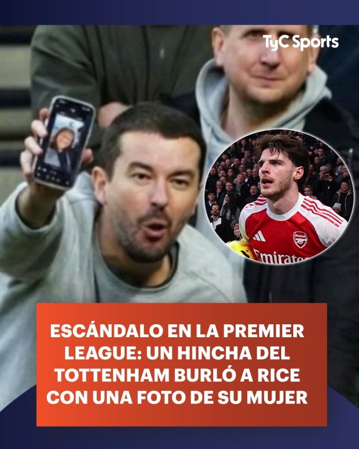 太过分！一热刺球迷嘲讽赖斯妻子外貌，在比赛时展示照片挑衅赖斯