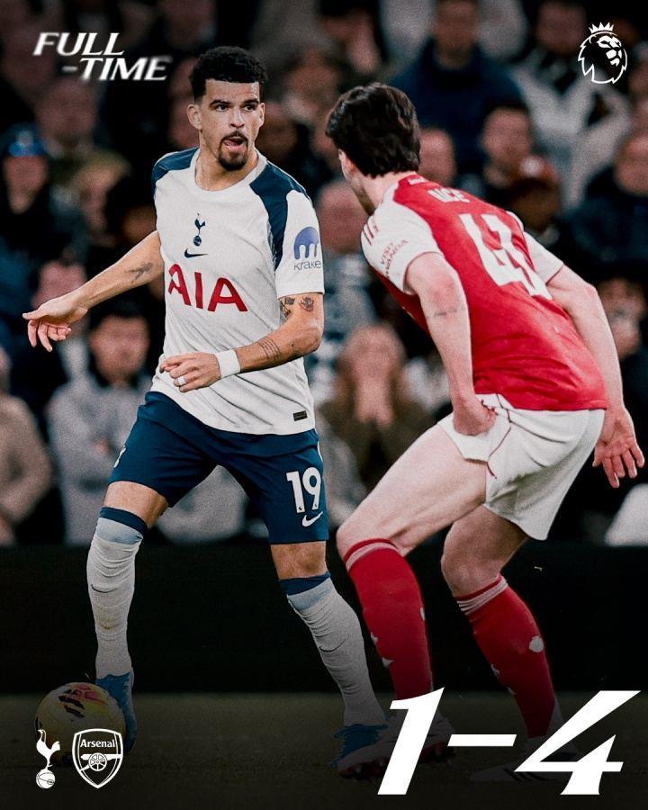 助力死敌？热刺遭阿森纳赛季双杀送6分，同时让曼城仅取1分丢5分