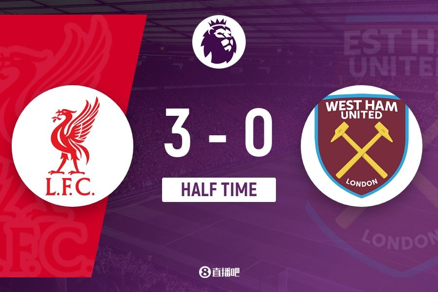 半场-利物浦三次角球破门3-0西汉姆 埃基蒂克传射范戴克麦卡建功