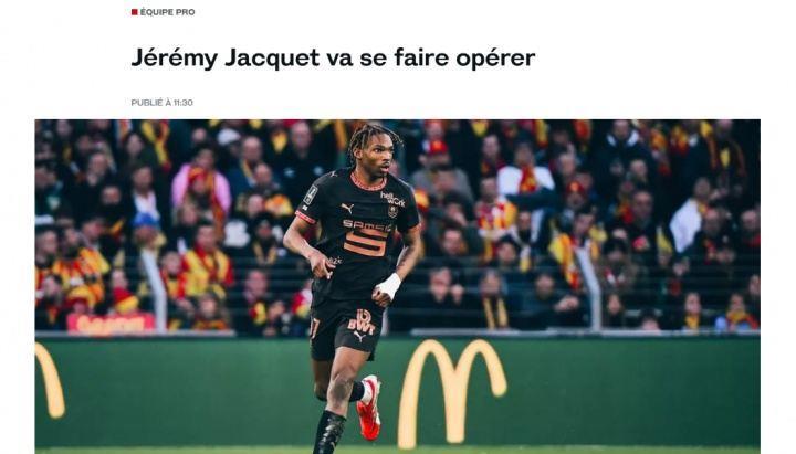 今夏7200万加盟利物浦！官方：雅凯将接受手术，队报预计赛季报销