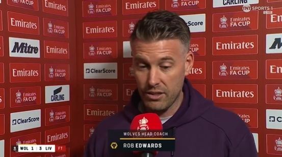 狼队主帅：利物浦确实很强啊，对吧？接下来我们将有8场决赛要踢