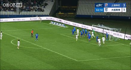 申花4-1英博！盖伊抢射完成双响 误伤李可，后者伤退