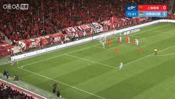 海港16分钟0-2落后河南！迈达纳角球机会头球破门，颜骏凌无语