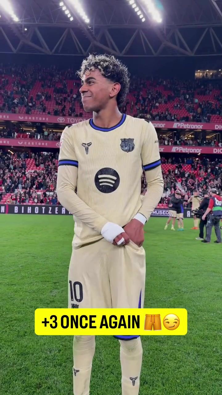 攻入全场唯一进球！亚马尔赛后再次做出三分入袋庆祝动作