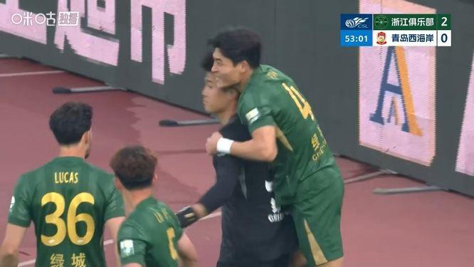 失点！刘浩帆拉倒阿齐兹送点，赵博扑点，西海岸主帅郑智无奈了