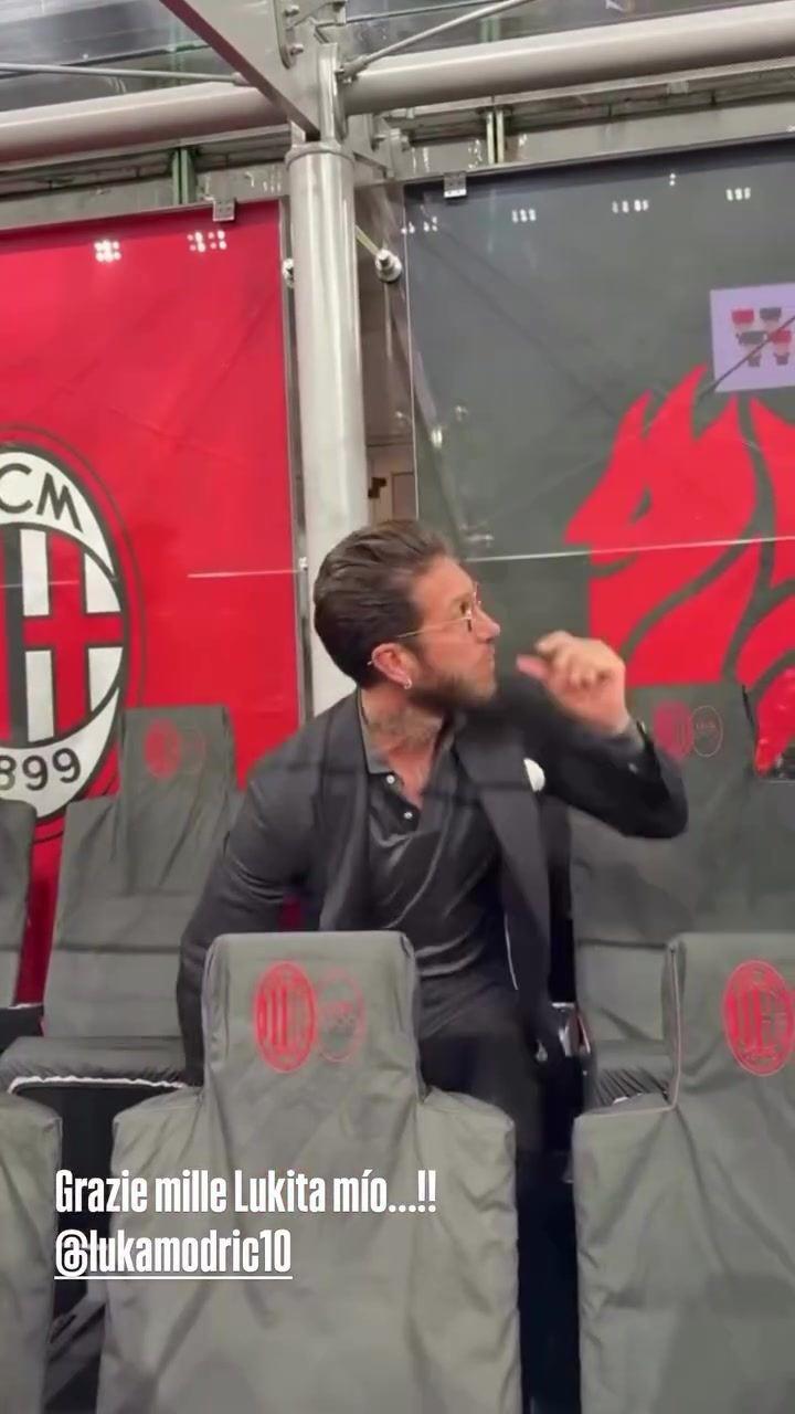现场观战米兰德比！拉莫斯社媒致谢魔笛：谢谢你，我的小卢卡