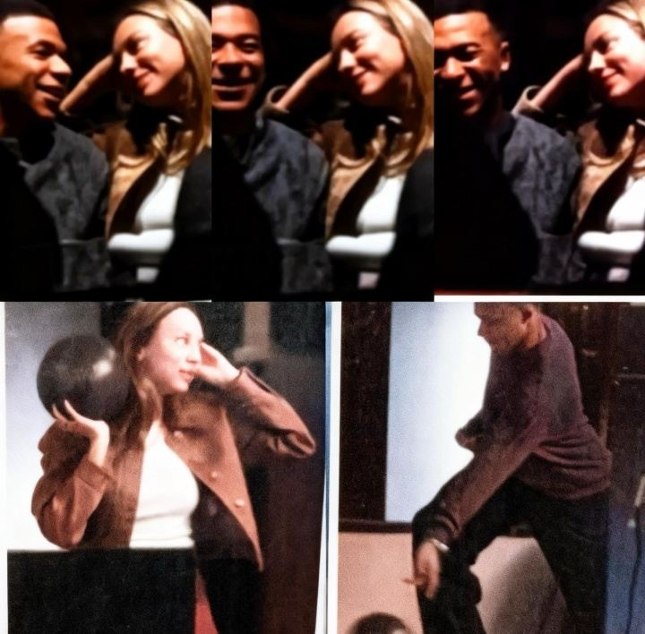 坠入爱河！姆巴佩与女友深夜幽会打保龄球，深情对视满眼爱意