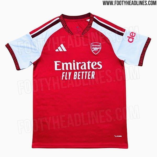 阿森纳新赛季主场球衣谍照：两种红色增加层次 领口袖口体现细节