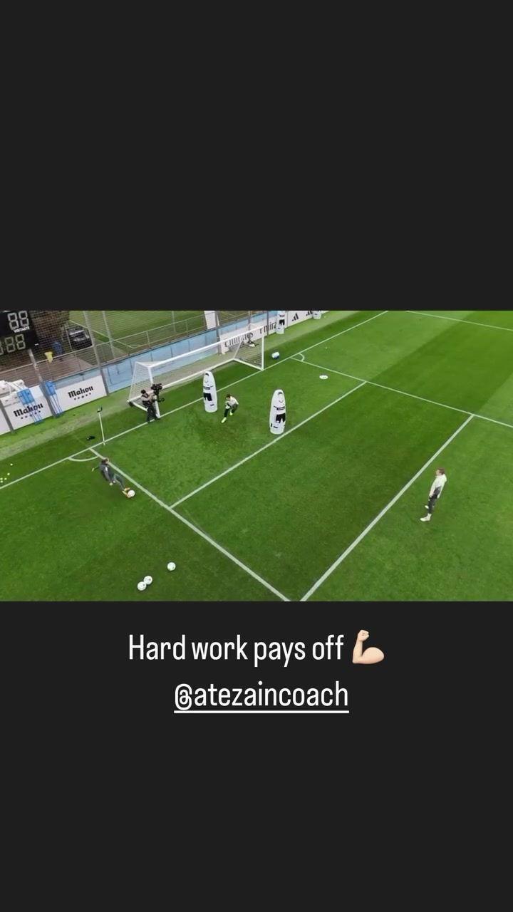 神反应挡出奥赖利捅射！库尔图瓦晒平时训练视频：努力终有回报