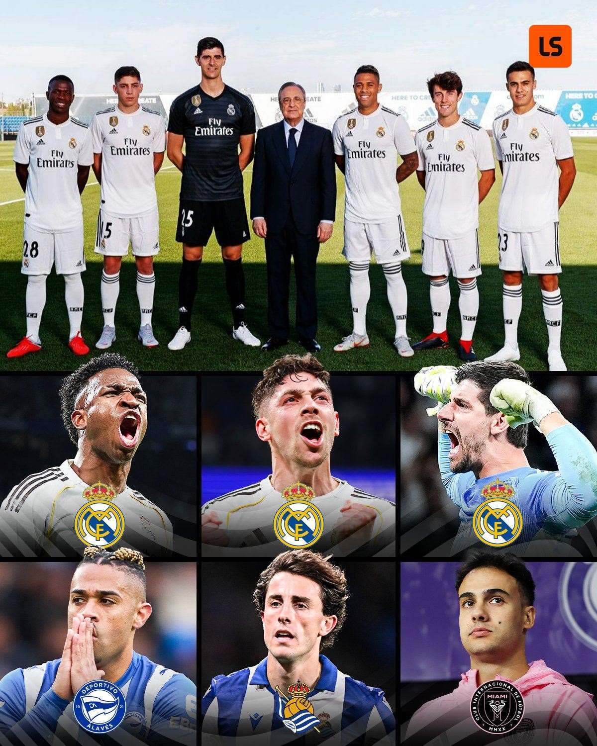 现状截然不同！皇马18年引援合影：右边3人全离队，2人血亏5000万